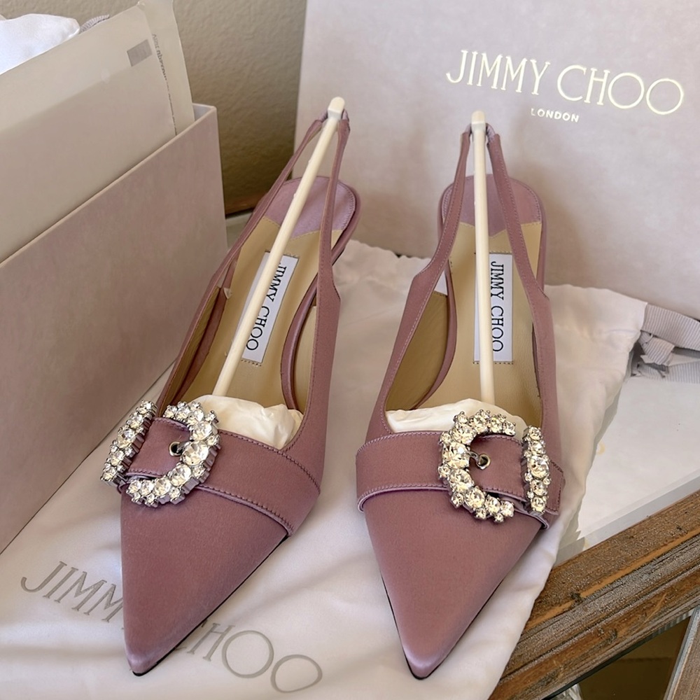 NWT - JIMMY CHOO Cheri sling back 65 mm mauve